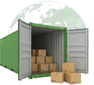image of globe with container image