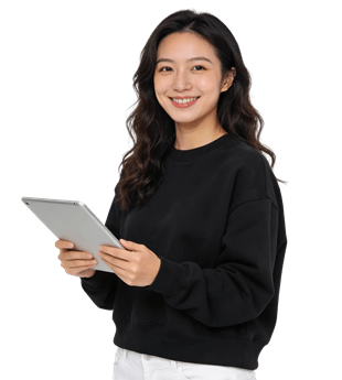 image of professional business woman using tablet