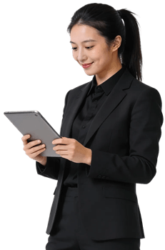 image of professional business woman using tablet