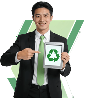 image of man representing recycling