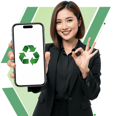 image of women holding mobile